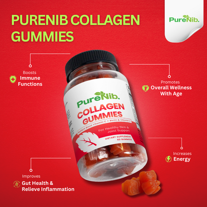 Healthy Collagen Gummies with Vitamin C &amp; Boost immune system